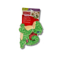 Green dinosaur-shaped pet toy with KONG branding on a white background